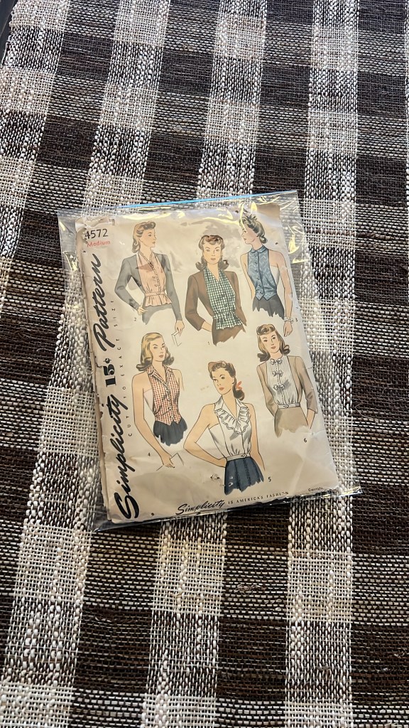 Women's vintage topper pattern from early 1940's